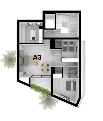 Rendu Appartement 3eme étage A3